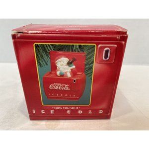 1994 COCA-COLA SANTA DELIVERS - Now You See It - ICE COLD Christmas ornament